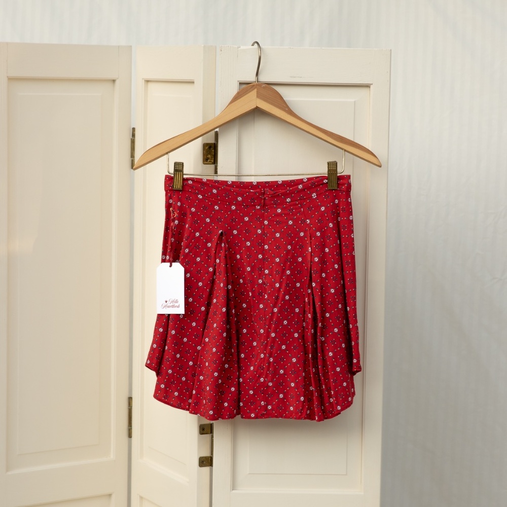 Red Floral Circle Skirt - Picture 3 of 5